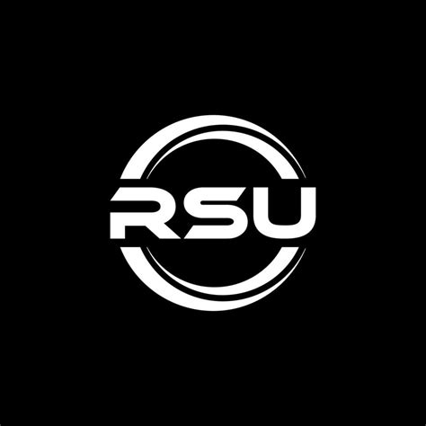 RSU letter logo design in illustration. Vector logo, calligraphy ...