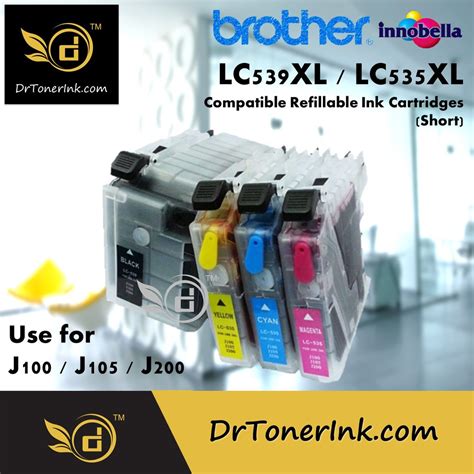 Brother Compatible LC539xl Lc539 LC535xl Lc535 Refillable CISS Short