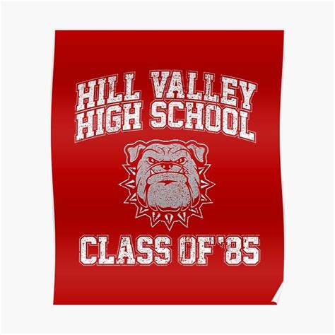 Hill Valley High School Class Of 85 Variant Poster By Huckblade Redbubble