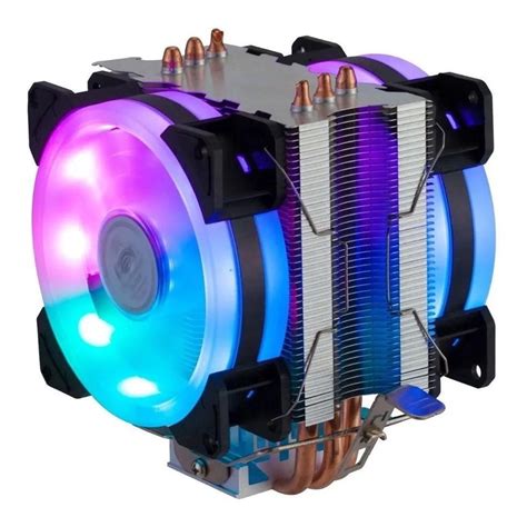 Cooler Universal Fan Duplo Led Rgb Processador Intel Amd Em Promo O