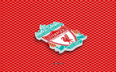 Download 4k Liverpool FC Isometric Logo Wallpaper