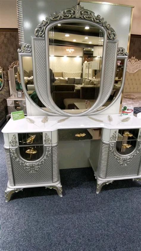 Dressing table with mirror.