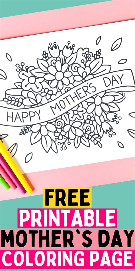 Free Printable Mother S Day Coloring Page Artofit