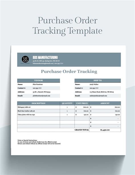 Purchase Order Tracking Template Google Sheets Excel Template Net