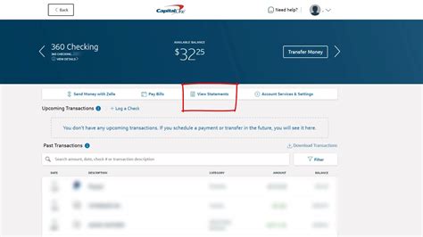 View Your Capital One Checking Account Statements YouTube