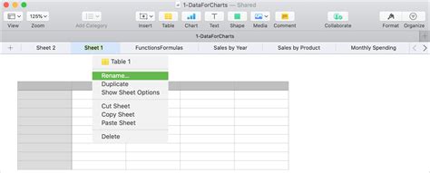 How To Manage Sheets In Apple Numbers On Mac