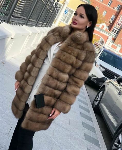 Streetwear Fashion Women Womens Fashion Sable Coat Furs Fur Coat