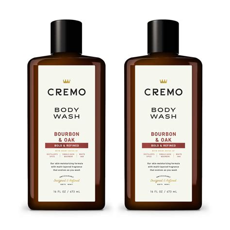 Cremo Rich Lathering Bourbon And Oak Body Wash A Sophisticated Blend Of Distillers