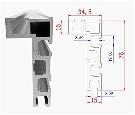 Valla De Perfil De Aluminio De In De Altura Soportes Deslizantes