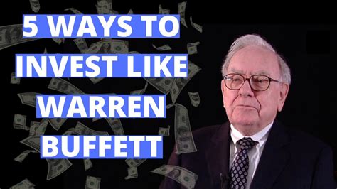 How To Invest Like Warren Buffett 5 Investing Principles In 2020 Youtube