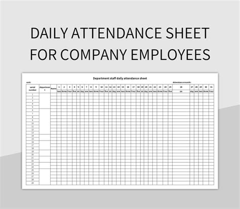 Free Attendance List Templates For Google Sheets And Microsoft Excel - Slidesdocs