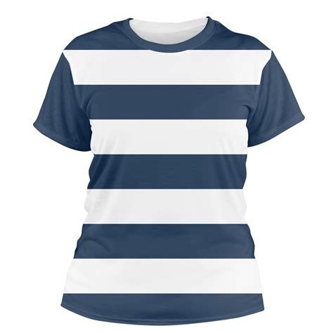 Horizontal Stripe Womens Crew T Shirt 2x Large Personalized