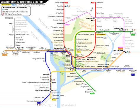 Printable Washington Dc Metro Map