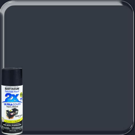 Rust Oleum Painters Touch 2x Semi Gloss Black Spray Paintprimer 12 Oz