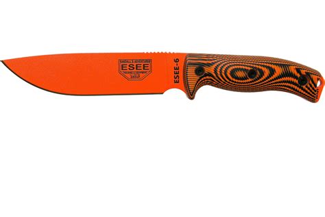 Esee Model 6 Orange Blade 3d Neon Orange Black G10 Survival Knife 6por