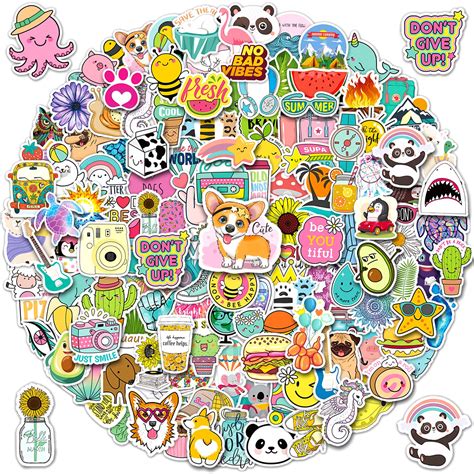 Cute Stickers Bulk Pcs Vsco Stickers For Hydroflasks Waterproof