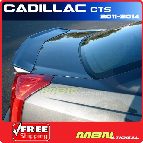 For 11 14 Cadillac CTS 2DR Flush Mount Rear Trunk Spoiler Unpainted ABS