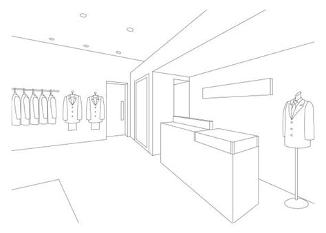 Clothes Shop Interior Illustrations Royalty Free Vector Graphics