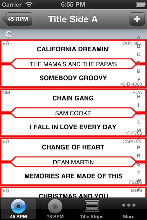 My Vinyl Jukebox Title Strip And Record Inventory App Printable