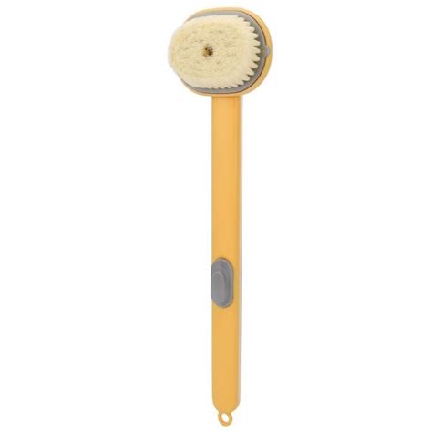 KIMISS brosse de douche Brosse de bain à long manche Bouton à poils