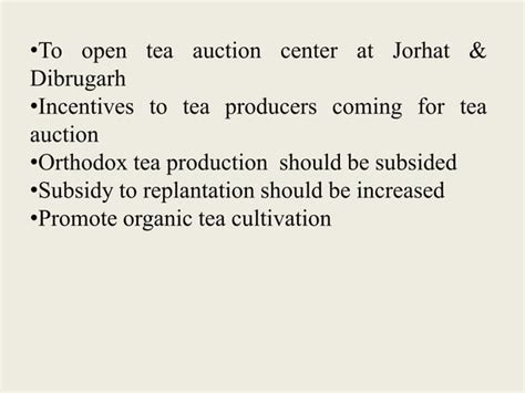 Tea Industry In Assam Ppt