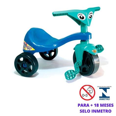 Motoquinha Infantil Criança Azul Omotcha Pedalar Diversão Velotrol e