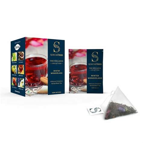 Cherise Specialiteas Winter Wonderland Hibiscus Cinnamon Black Tea 2 G X 25 Pyramid Tea Bags