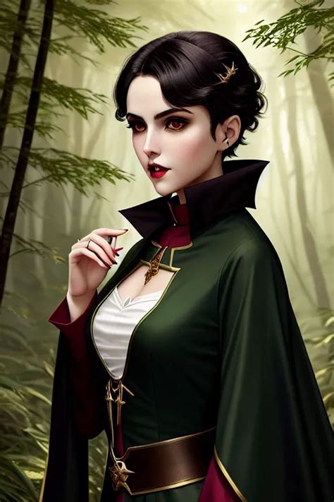 Dopamine Girl A Digital Painting Of A Vampire Girl Wearing Priest