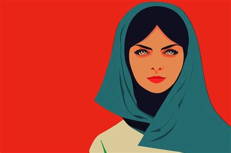 Una Bella Mujer Iraní De Mirada Rebelde Luciendo Una Sheila Por La