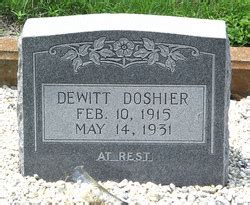 DeWitt Doshier 1915 1931 Homenaje De Find A Grave