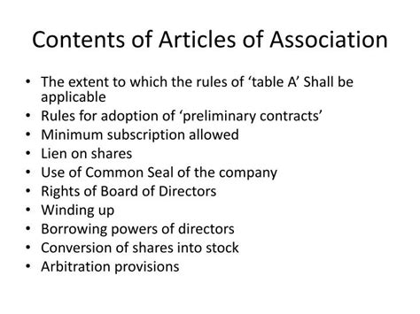 Company Law Club Reviewing Articles Of Association India Dictionary