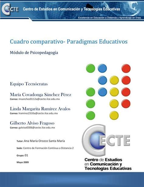 Cuadro Comparativo De Paradigmas Educativos Lucía Vargas Udocz