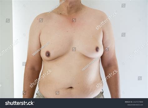 Close Men Boob Belly Fat On Stock Photo 2127177800 Shutterstock