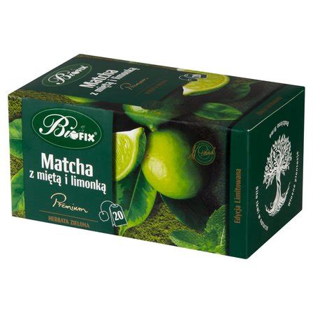 BIFIX Premium Herbata zielona matcha z miętą i limonką 20 tb