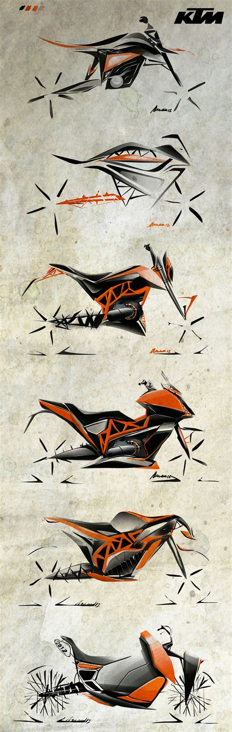 Motorcycle design Sketches Set #1 on Behance