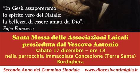 Messa Delle Associazioni Con Il Vescovo Diocesi Ventimiglia Sanremo