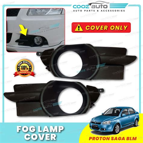 Proton Saga BLM Front Bumper Fog Lamp Sport Light Cover Black Shopee