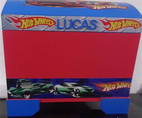 baú de Chão mdf P brinquedos Hot Wheels Elo
