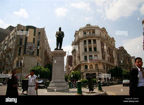 Midan Talaat Harb With The Statue Of Talaat Harb The Founder Of The