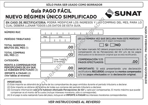 Gu A Pagos Varios Formularios Sunat