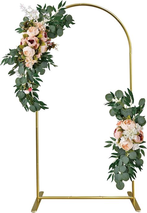 Aseem 6ft Metal Wedding Arch Stand Gold Square Arched