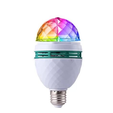 Lampes De Sc Ne Ampoule Led Disco E W Rgb Color E Auto Rotation