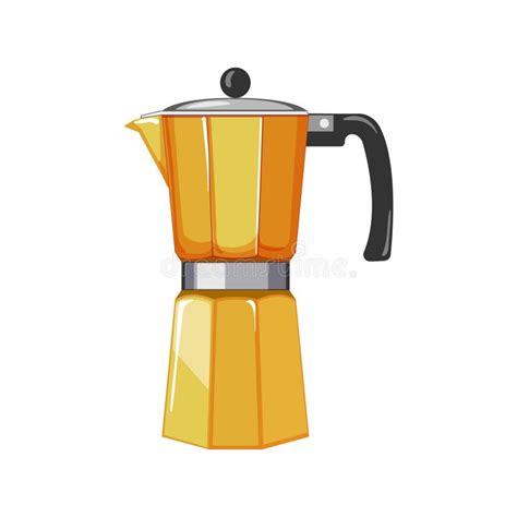 Beverage Moka Pot Coffee Cartoon Vector Illustration Stock Vector