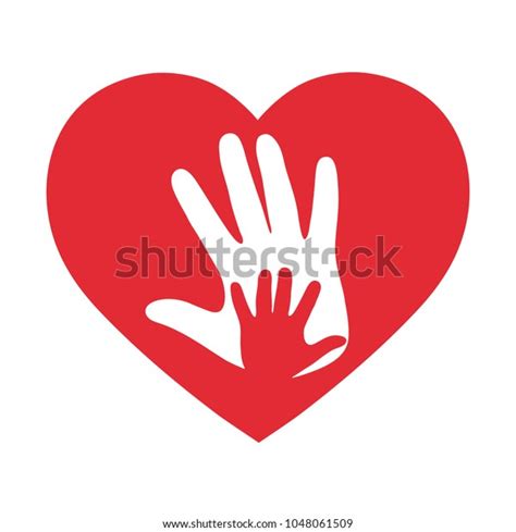 Two Hands Heart Love Romantic Relationship Stock Vector Royalty Free