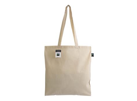 Shopper Personalizzabile Fairtrade In Cotone G M Manici Lunghi