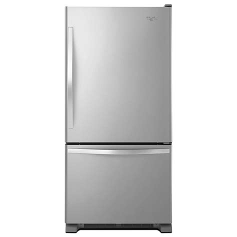 Whirlpool 18.7 cu. ft. Refrigerator with Bottom Mount Freezer Drawer in Stainless Steel | The ...