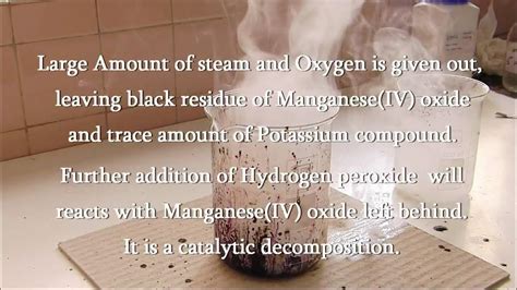 Decomposition Of Hydrogen Peroxide By Potassium Permanganate Youtube