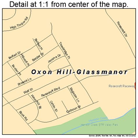 Oxon Hill-Glassmanor Maryland Street Map 2459505