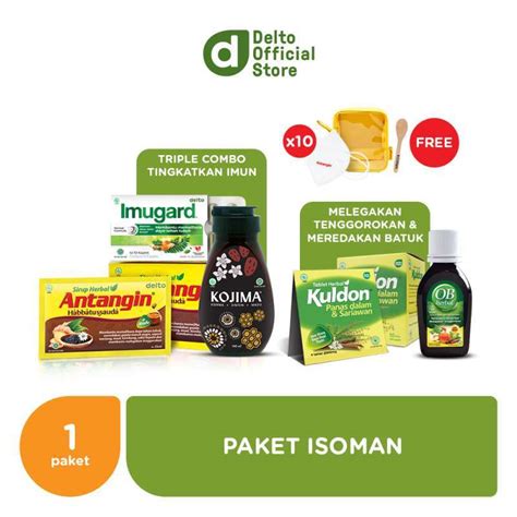 Jual Paket Isoman Antangin Kojima Imugard OB Herbal Kuldon Di