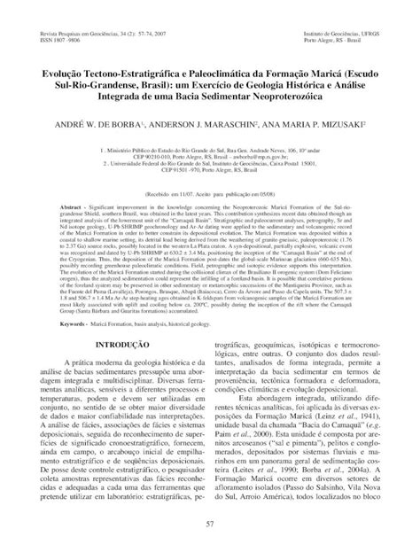 PDF Evolução Tectono Estratigráfica e Paleoclimática da PDF